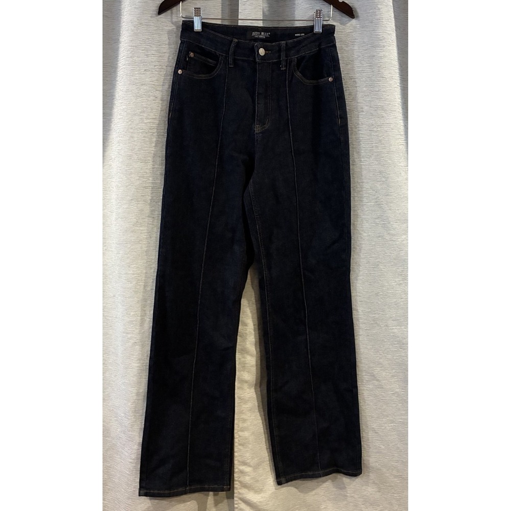 Judy‎ Blue Front Seam Wide Leg Mom Jeans Size 7/28